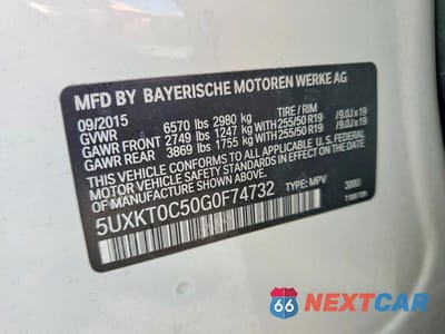 Zdjęcie 13 z 13 samochodu: 2016 BMW X5 XDR40E VIN:5UXKT0C50G0F74732 - miniatura
