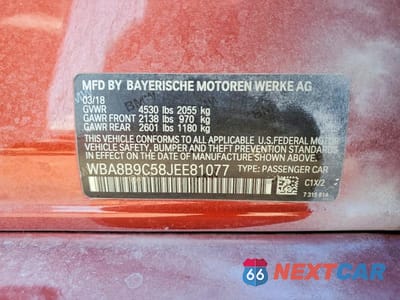 Zdjęcie 13 z 13 samochodu: 2018 BMW 330 I VIN:WBA8B9C58JEE81077 - miniatura