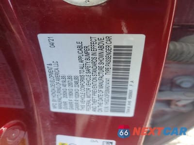 Zdjęcie 12 z 12 samochodu: 2021 HONDA ACCORD HYBRID EXL VIN:1HGCV3F53MA014141 - miniatura