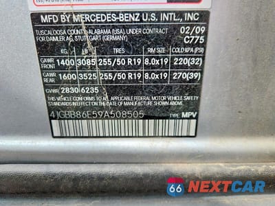 Zdjęcie 13 z 13 samochodu: 2009 MERCEDES-BENZ ML 350 VIN:4JGBB86E59A508505 - miniatura