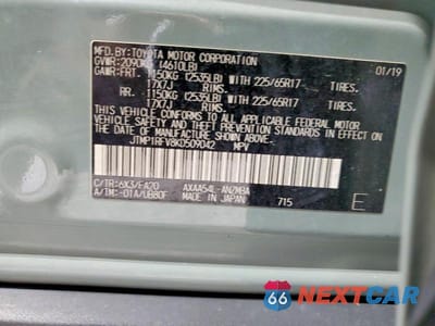 Zdjęcie 13 z 13 samochodu: 2019 TOYOTA RAV4 XLE VIN:JTMP1RFV8KD509042 - miniatura