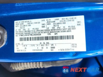 Zdjęcie 13 z 13 samochodu: 2021 FORD ESCAPE SEL VIN:1FMCU9H67MUA64528 - miniatura