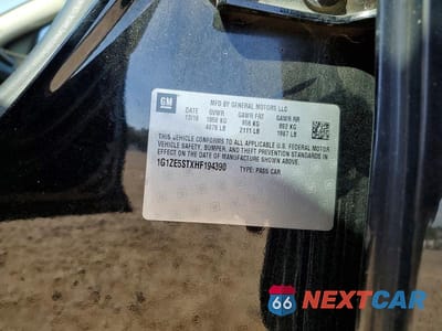 Zdjęcie 12 z 12 samochodu: 2017 CHEVROLET MALIBU LT VIN:1G1ZE5STXHF194390 - miniatura