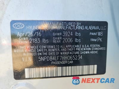 Zdjęcie 12 z 12 samochodu: 2017 HYUNDAI ELANTRA SE VIN:5NPD84LF7HH065234 - miniatura