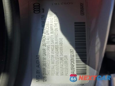 Zdjęcie 12 z 12 samochodu: 2016 AUDI A6 PREMIUM PLUS VIN:WAUGFAFCXGN125067 - miniatura