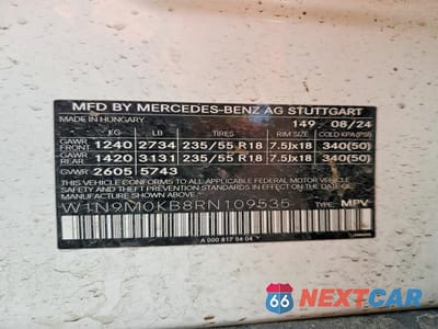 Zdjęcie 13 z 13 samochodu: 2024 MERCEDES-BENZ EQB 300 4MATIC VIN:W1N9M0KB8RN109535 - miniatura