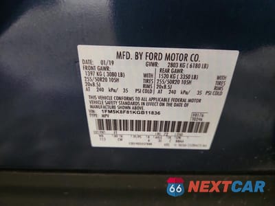 Zdjęcie 14 z 14 samochodu: 2019 FORD EXPLORER LIMITED VIN:1FM5K8F81KGB11836 - miniatura