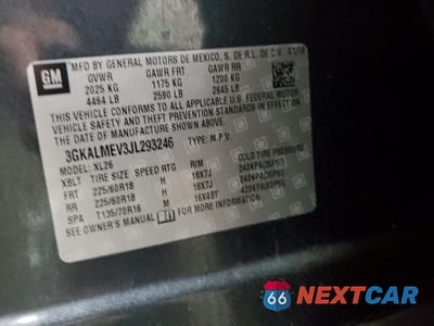 Zdjęcie 14 z 14 samochodu: 2018 GMC TERRAIN SLE VIN:3GKALMEV3JL293246 - miniatura