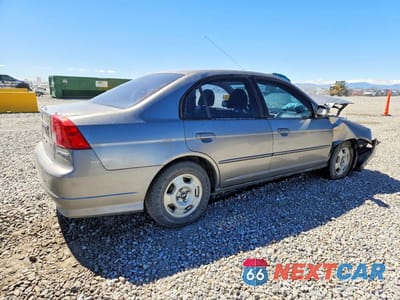 Trzecie zdjęcie samochodu z tyłu: 2005 HONDA CIVIC HYBRID VIN:JHMES956X5S016394 - miniatura