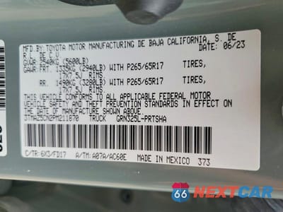 Zdjęcie 13 z 13 samochodu: 2023 TOYOTA TACOMA TRD SPORT VIN:3TMAZ5CN2PM211870 - miniatura