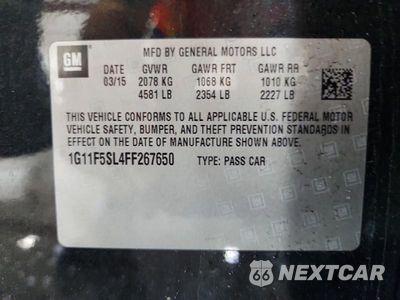 Zdjęcie 13 z 13 samochodu: 2015 CHEVROLET MALIBU LTZ VIN:1G11F5SL4FF267650 - miniatura