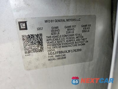 Zdjęcie 12 z 12 samochodu: 2018 CHEVROLET MALIBU HYBRID VIN:1G1ZF5SUXJF176399 - miniatura