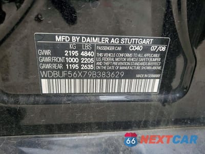 Zdjęcie 13 z 13 samochodu: 2009 MERCEDES-BENZ E 350 VIN:WDBUF56X79B383629 - miniatura