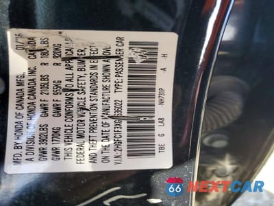 Zdjęcie 12 z 12 samochodu: 2016 HONDA CIVIC EX VIN:2HGFC1F3XGH636022 - miniatura
