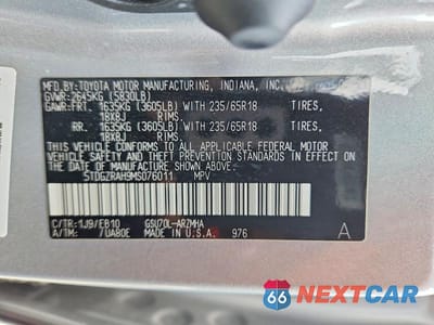Zdjęcie 13 z 13 samochodu: 2021 TOYOTA HIGHLANDER XLE VIN:5TDGZRAH9MS076011 - miniatura