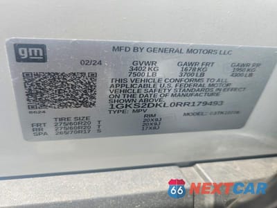 Zdjęcie 14 z 14 samochodu: 2024 GMC YUKON DENALI VIN:1GKS2DKL0RR179493 - miniatura