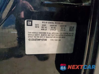 Zdjęcie 12 z 12 samochodu: 2017 CHEVROLET MALIBU LT VIN:1G1ZE5ST8HF107540 - miniatura