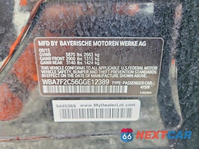 Zdjęcie 12 z 12 samochodu: 2016 BMW 750 XI VIN:WBA7F2C56GGE12389 - miniatura