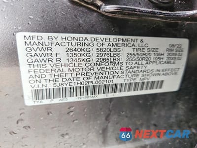 Zdjęcie 13 z 13 samochodu: 2023 ACURA MDX A-SPEC VIN:5J8YE1H02PL002101 - miniatura