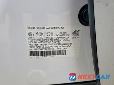 Zdjęcie 13 z 13 samochodu: 2020 ACURA MDX TECHNOLOGY VIN:5J8YD4H50LL032806 - miniatura