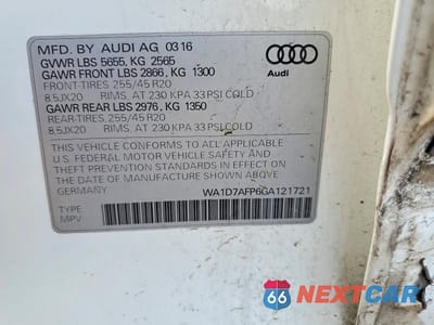 Zdjęcie 12 z 12 samochodu: 2016 AUDI Q5 PREMIUM PLUS S-LINE VIN:WA1D7AFP6GA121721 - miniatura