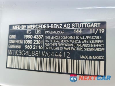 Zdjęcie 12 z 12 samochodu: 2020 MERCEDES-BENZ A 220 VIN:W1K3G4EB8LW044412 - miniatura