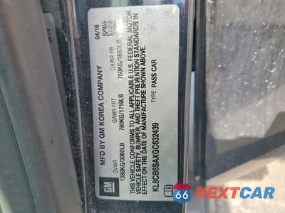 Zdjęcie 12 z 12 samochodu: 2016 CHEVROLET SPARK LS VIN:KL8CB6SAXGC632439 - miniatura