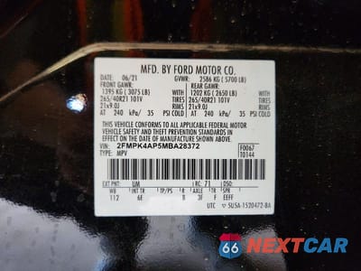 Zdjęcie 13 z 13 samochodu: 2021 FORD EDGE ST VIN:2FMPK4AP5MBA28372 - miniatura