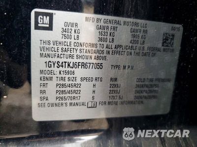 Zdjęcie 13 z 13 samochodu: 2015 CADILLAC ESCALADE ESV PREMIUM VIN:1GYS4TKJ6FR677055 - miniatura