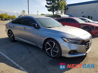 Czwarte zdjęcie samochodu z boku: 2022 HONDA ACCORD SPORT VIN:1HGCV1F36NA104033 - miniatura