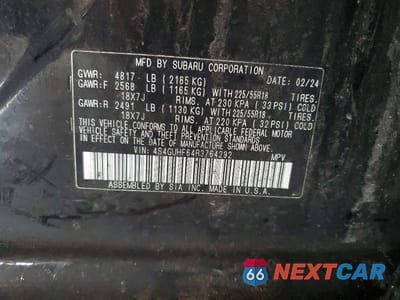 Zdjęcie 12 z 12 samochodu: 2024 SUBARU CROSSTREK SPORT VIN:4S4GUHF64R3764292 - miniatura