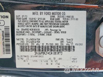 Zdjęcie 12 z 12 samochodu: 2016 FORD FUSION S VIN:3FA6P0G74GR185923 - miniatura