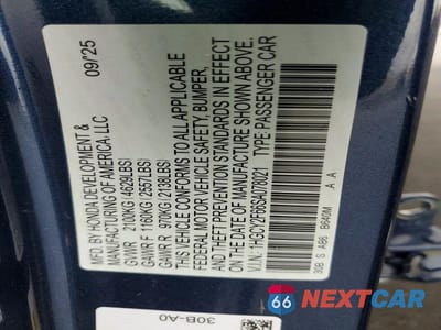 Zdjęcie 13 z 13 samochodu: 2025 HONDA ACCORD HYBRID EXL VIN:1HGCY2F66SA078021 - miniatura