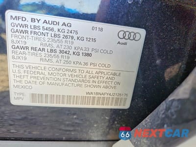 Zdjęcie 14 z 14 samochodu: 2018 AUDI Q5 PREMIUM PLUS VIN:WA1BNAFY4J2125175 - miniatura