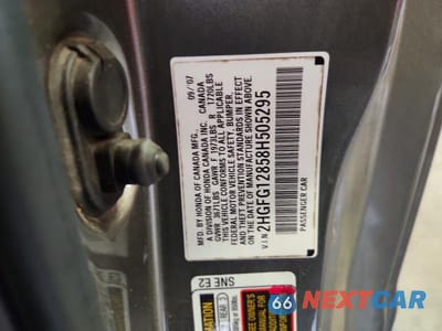 Zdjęcie 12 z 12 samochodu: 2008 HONDA CIVIC EX VIN:2HGFG12858H505295 - miniatura