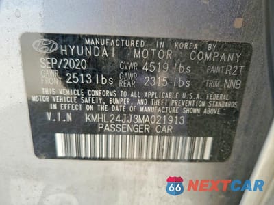 Zdjęcie 13 z 13 samochodu: 2021 HYUNDAI SONATA HYBRID BLUE VIN:KMHL24JJ3MA021913 - miniatura