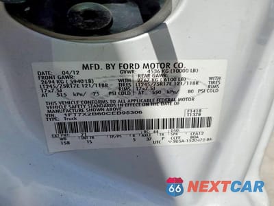 Zdjęcie 13 z 13 samochodu: 2012 FORD F250 SUPER DUTY VIN:1FT7X2B60CEB95306 - miniatura