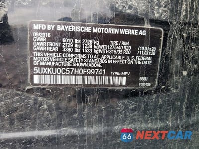 Zdjęcie 12 z 12 samochodu: 2017 BMW X6 SDRIVE35I VIN:5UXKU0C57H0F99741 - miniatura