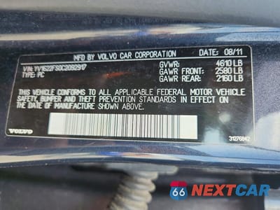 Zdjęcie 12 z 12 samochodu: 2012 VOLVO S60 T5 VIN:YV1622FS0C2092917 - miniatura