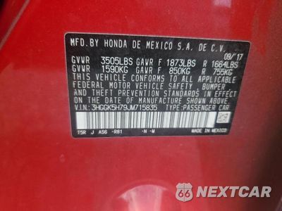 Zdjęcie 12 z 12 samochodu: 2018 HONDA FIT SPORT VIN:3HGGK5H79JM715835 - miniatura