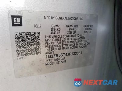 Zdjęcie 12 z 12 samochodu: 2018 CHEVROLET MALIBU LS VIN:1G1ZB5ST4JF133051 - miniatura