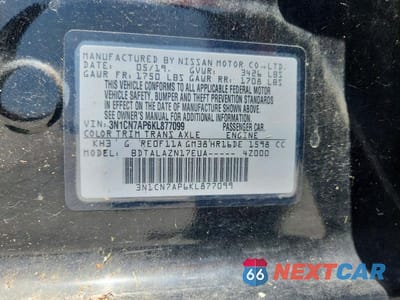 Zdjęcie 12 z 12 samochodu: 2019 NISSAN VERSA S PLUS VIN:3N1CN7AP6KL877099 - miniatura