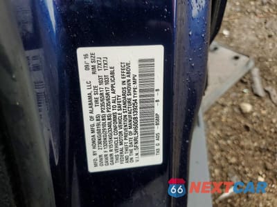 Zdjęcie 13 z 13 samochodu: 2016 HONDA ODYSSEY EXL VIN:5FNRL5H60GB139254 - miniatura