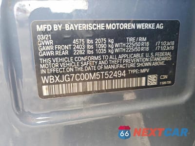 Zdjęcie 13 z 13 samochodu: 2021 BMW X1 SDRIVE28I VIN:WBXJG7C00M5T52494 - miniatura