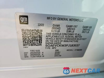 Zdjęcie 13 z 13 samochodu: 2023 BUICK ENCLAVE AVENIR VIN:5GAEVCKW3PJ183037 - miniatura
