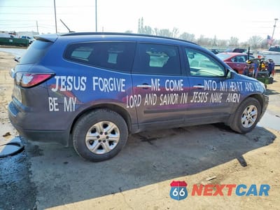 Trzecie zdjęcie samochodu z tyłu: 2014 CHEVROLET TRAVERSE LS VIN:1GNKVFKD8EJ260216 - miniatura