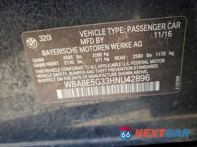 Zdjęcie 13 z 13 samochodu: 2017 BMW 320 XI VIN:WBA8E5G33HNU42896 - miniatura