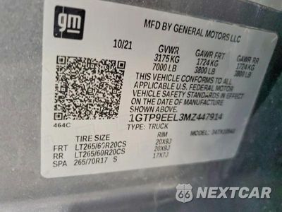 Zdjęcie 12 z 12 samochodu: 2021 GMC SIERRA K1500 AT4 VIN:1GTP9EEL3MZ447914 - miniatura