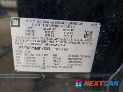 Zdjęcie 12 z 12 samochodu: 2021 BUICK ENVISION ESSENCE VIN:LRBFZNR49MD171328 - miniatura