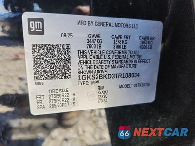 Zdjęcie 13 z 13 samochodu: 2026 GMC YUKON ELEVATION VIN:1GKS2BKD3TR108034 - miniatura